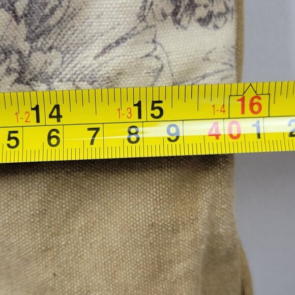 Boho Floral Canvas Tote Bag | Made in India | Slouchy Carryall 16"x15" - Picture 13 of 14